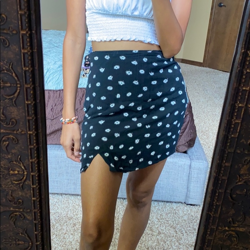 Black mini skirt